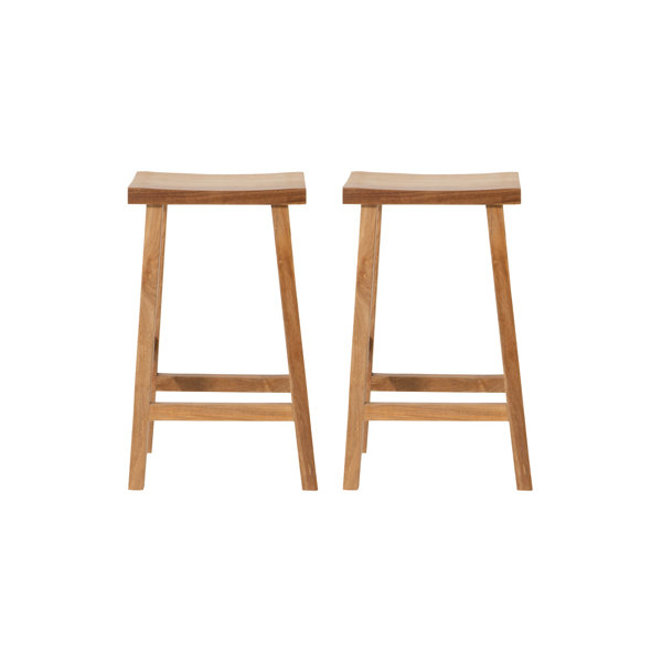 Willow Creek Designs Pacific 28" Teak Bar Stools Wayfair